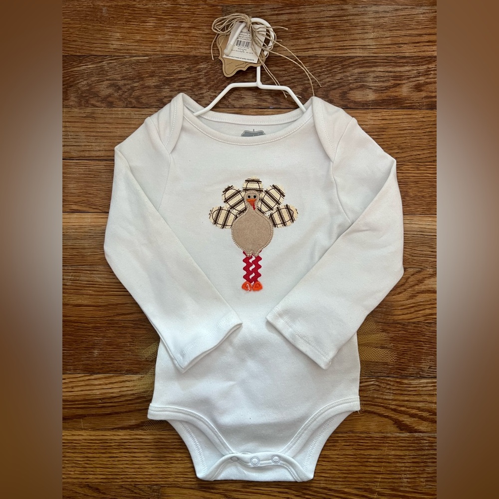 Mud Pie “Turkey Tutu Crawler” Onesie, Size 9-12mos